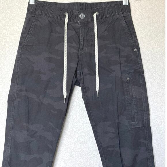 Vuori Pants Gray Black Camouflage Ripstop Cargo Canvas Drawstring Womens XS - Picture 5 of 11